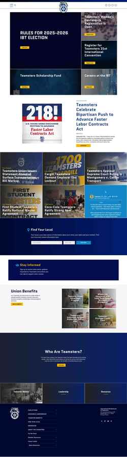 Snímek obrazovky teamster.org