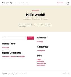Snímek obrazovky sleephomepages.org