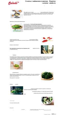 Снимак екрана salads.ru