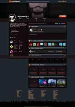 Posnetek zaslona dayovernight.newgrounds.com