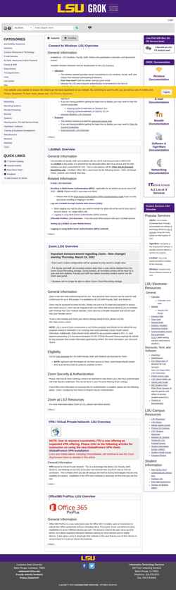 Skærmbillede grok.lsu.edu