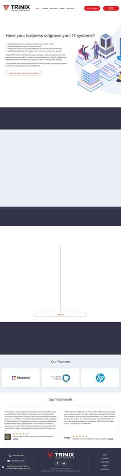 Posnetek zaslona trinix.com.au