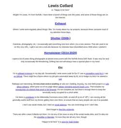 Schermafbeelding lewiscollard.com