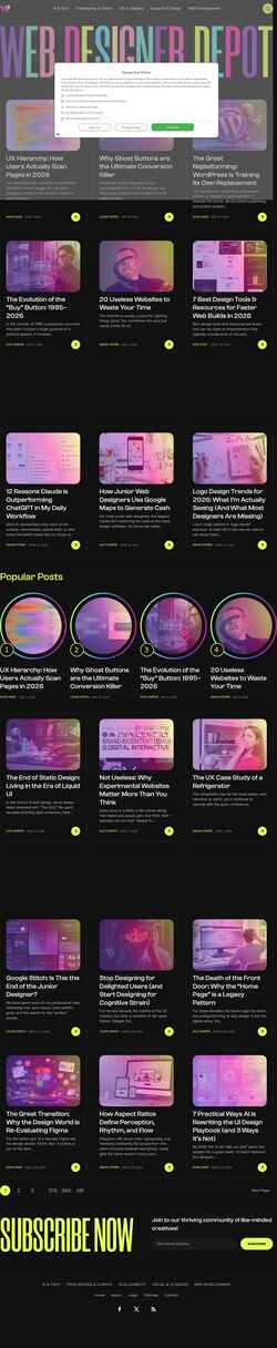 Képernyőkép webdesignerdepot.com