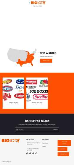 Skjermdump biglots.com