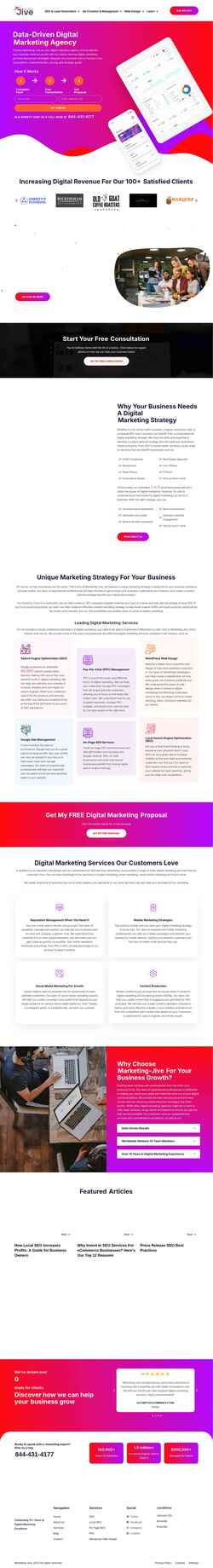 Screenshot marketing-jive.com