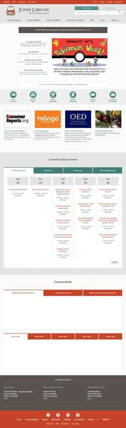 Screenshot joneslibrary.org