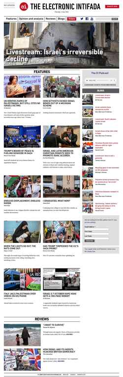 Screenshot electronicintifada.net