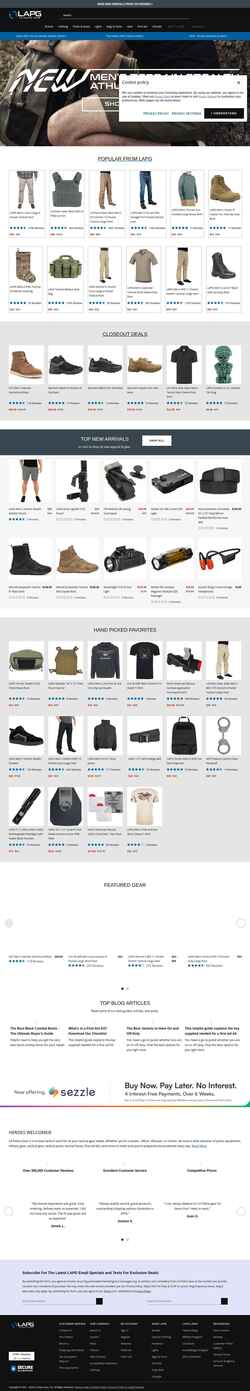 Captura de pantalla lapolicegear.com