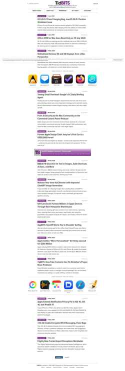Captura de pantalla tidbits.com