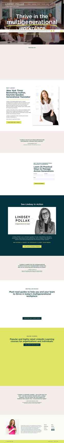 Екранна снимка lindseypollak.com