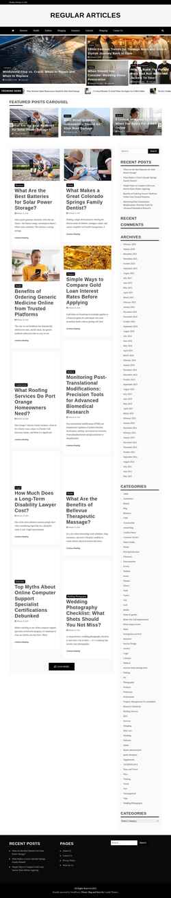 Skærmbillede regulararticles.com