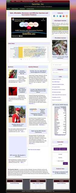 Screenshot sanevax.org