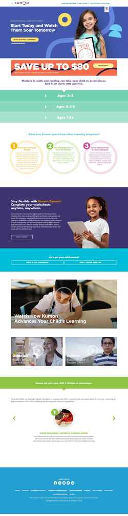 Schermata kumon.com