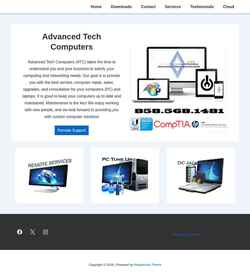 Captura de pantalla advancedtechcomputers.com