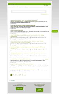 Capture d'écran nvidia.custhelp.com