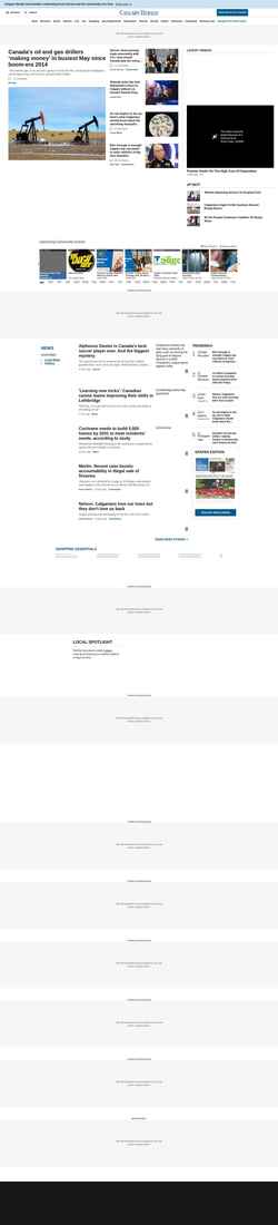 Screenshot calgaryherald.com
