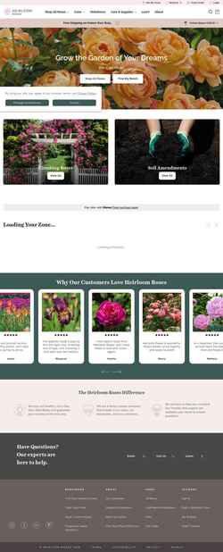 Posnetek zaslona heirloomroses.com