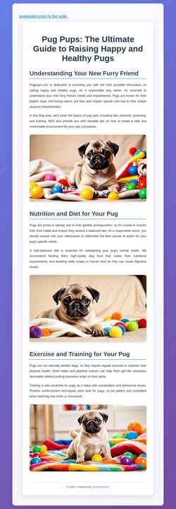 Screenshot pugpups.com