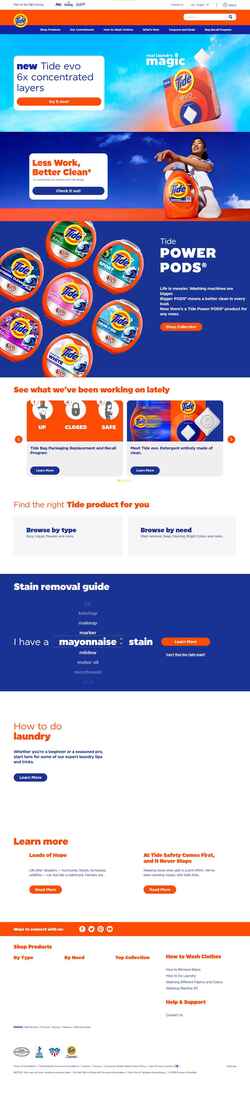 Снимак екрана tide.com