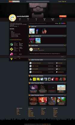 Skjermdump sonicdark389.newgrounds.com