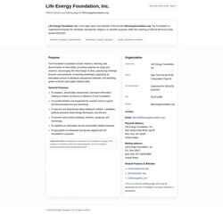 Zrzut ekranu lifeenergyfoundation.org