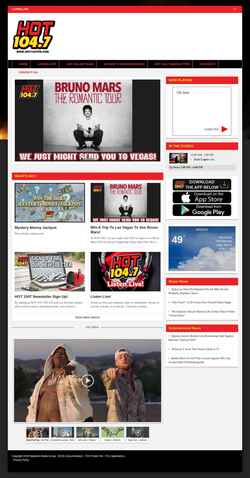 Snímek obrazovky hot1047fm.com