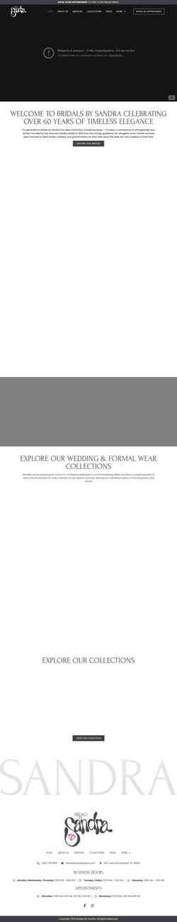 Снимак екрана bridalsbysandra.com