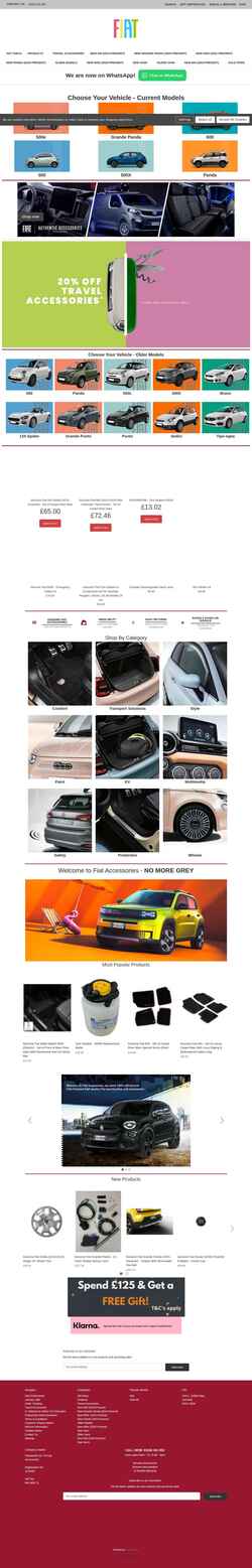 Ekrānuzņēmums fiat-accessories.com