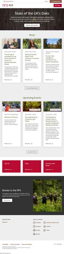 Screenshot rfs.org.uk