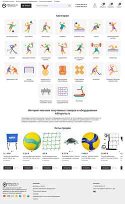 Snímek obrazovky all4sports.ru
