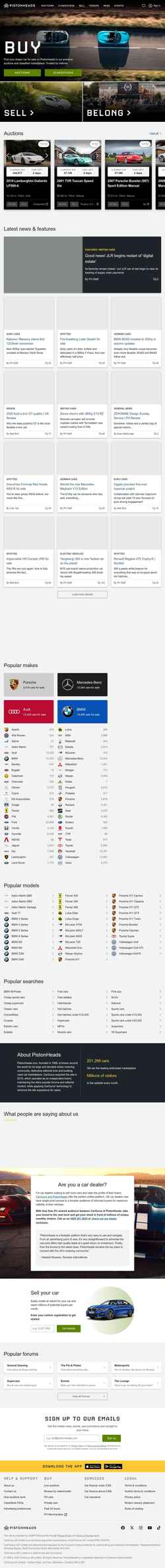 Captura de pantalla pistonheads.com