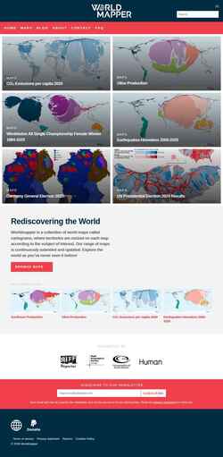 Στιγμιότυπο οθόνης worldmapper.org