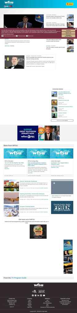 Captura de pantalla wfsu.org