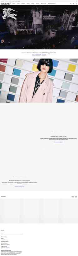 Снимак екрана it.burberry.com