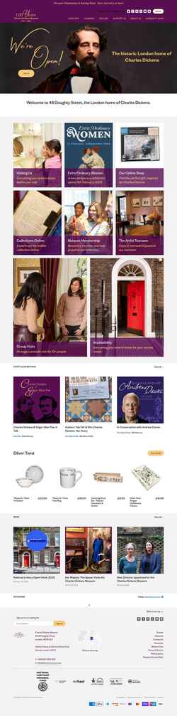 Ekran görüntüsü dickensmuseum.com