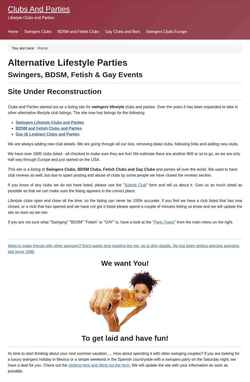 Skærmbillede clubsandparties.com