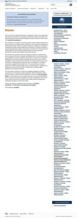 Captura de pantalla cjp.ca.gov