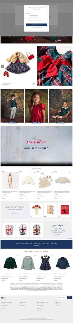 Captura de pantalla janieandjack.com