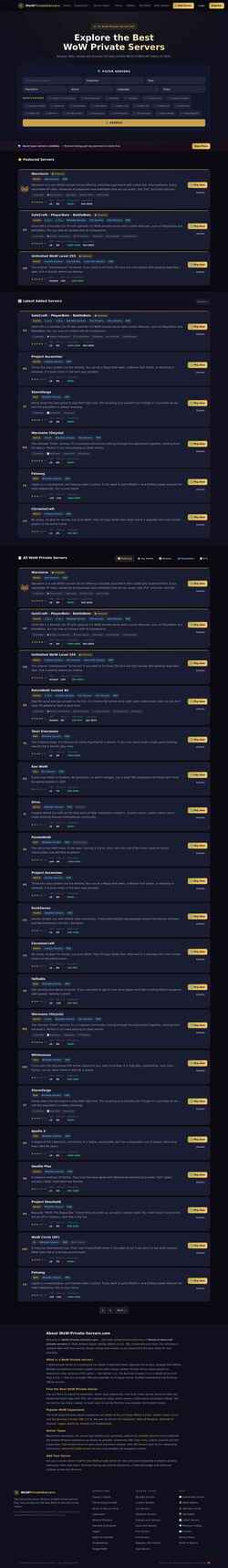 Ekran görüntüsü wow-private-servers.com