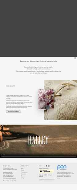 Schermafbeelding halleyitaly.com