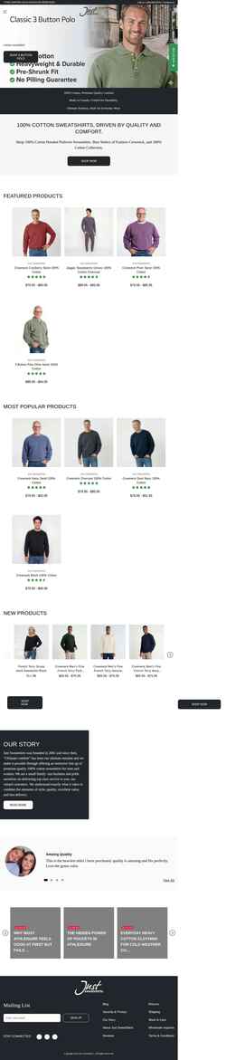 Снимак екрана justsweatshirts.com