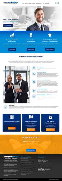 Screenshot corporatenevada.com