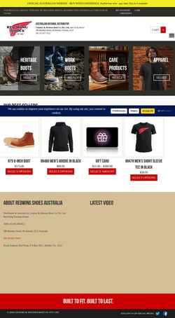 Screenshot redwingshoes.com.au