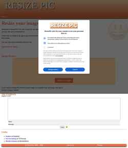 Snímek obrazovky resizepic.com