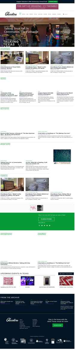Captura de pantalla glasstire.com