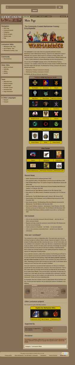 Captură de ecran whfb.lexicanum.com