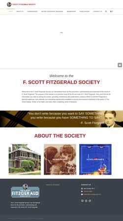 Captura de pantalla fscottfitzgeraldsociety.org