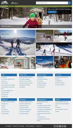 Снимак екрана albertaparks.ca