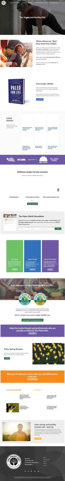 Képernyőkép thepaleodiet.com